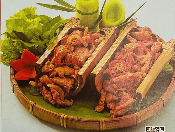 Công thức làm món Thịt bò nướng ống tre